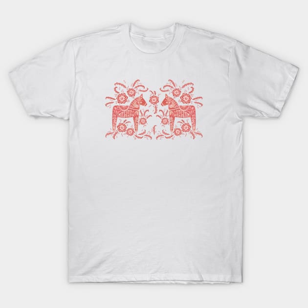 Swedish Dala House T-Shirt by NicSquirrell